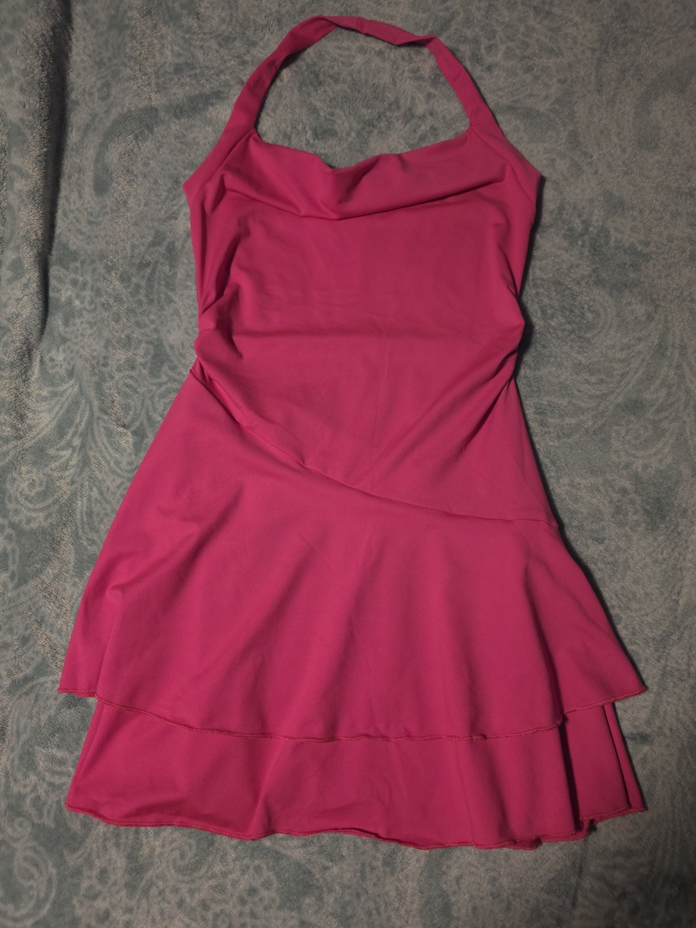 Junior Girl's Hot Pink Halter Dress